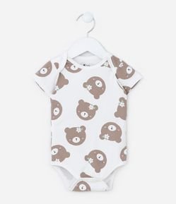 Body Infantil com Estampa de Ursinha - Tam RN a 18 meses
