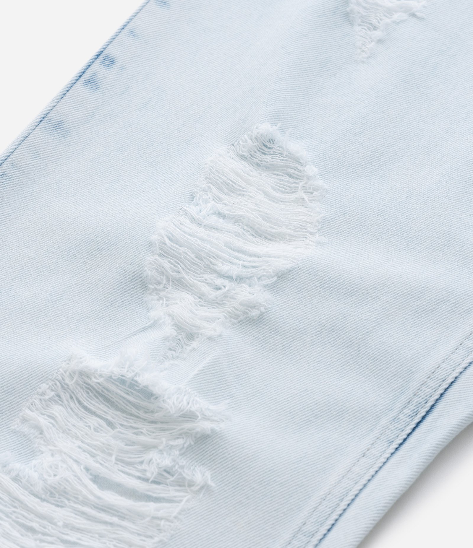 Calça Reta em Jeans com Rasgos na Perna Curve & Plus Size Azul 8