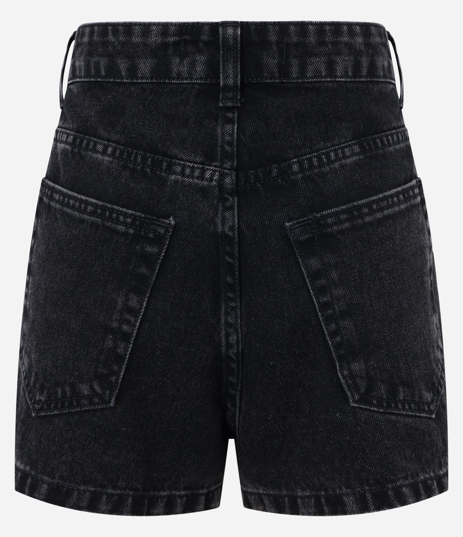 Short Hot Pants em Jeans com Brilhos Preto 6