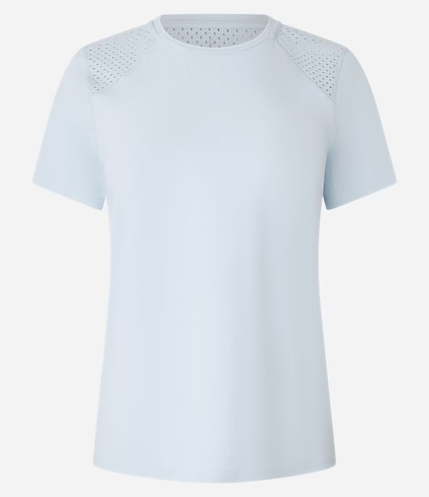 Camiseta Esportiva em Poliamida com Recortes em Tela
