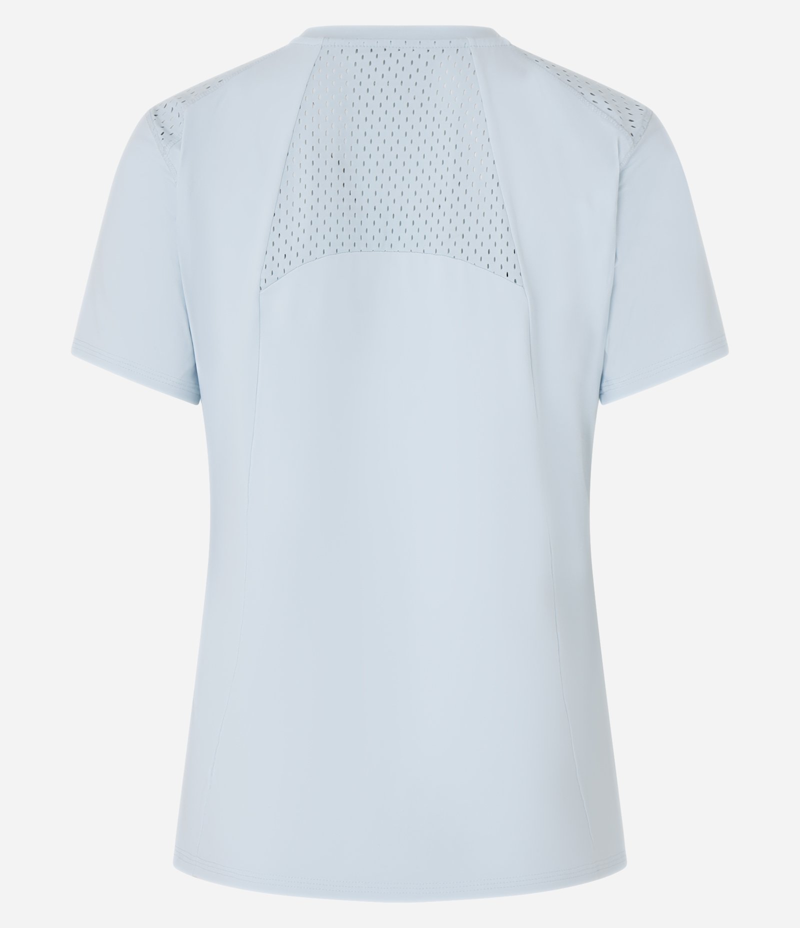Camiseta Esportiva em Poliamida com Recortes em Tela Azul Pastel 3