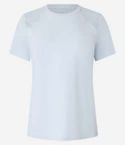 Camiseta Esportiva em Poliamida com Recortes em Tela