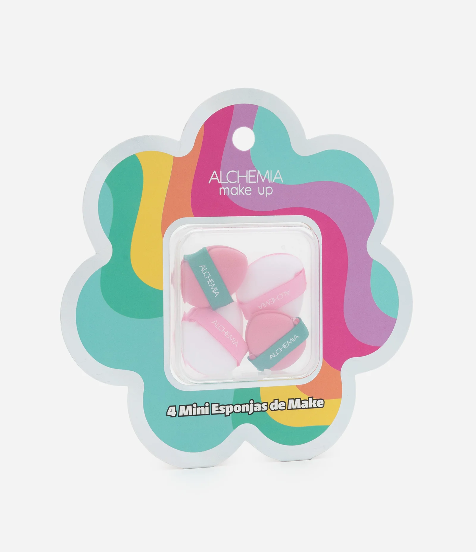 Conjunto 04 Esponjas de Maquiagem para Dedos Alchemia Rosa 2