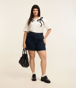 Short Hot Pants Básico em Jeans Curve & Plus Size