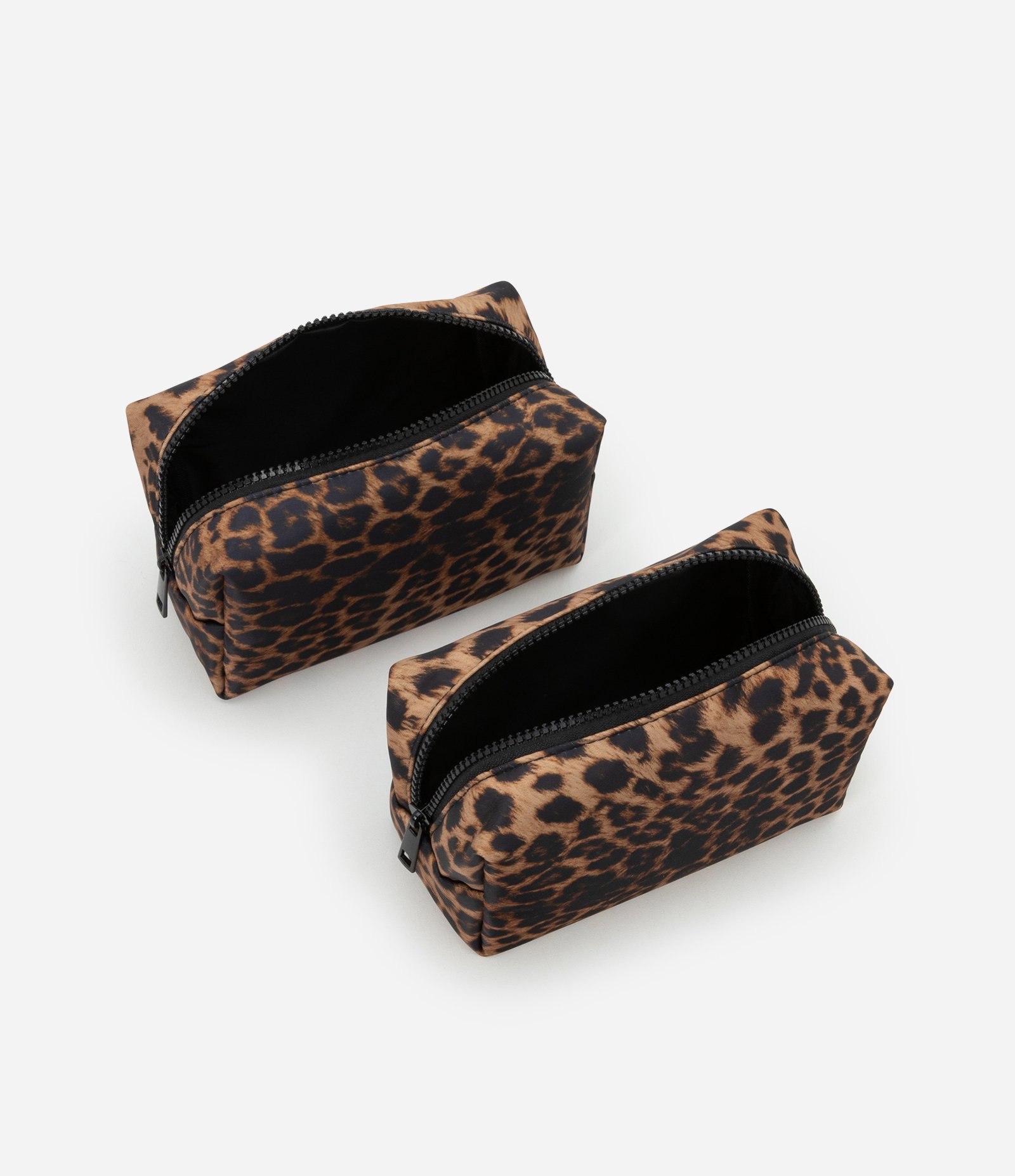 Kit 03 Nécessaires com Formas Diferentes com Estampa Animal Print Marrom 2