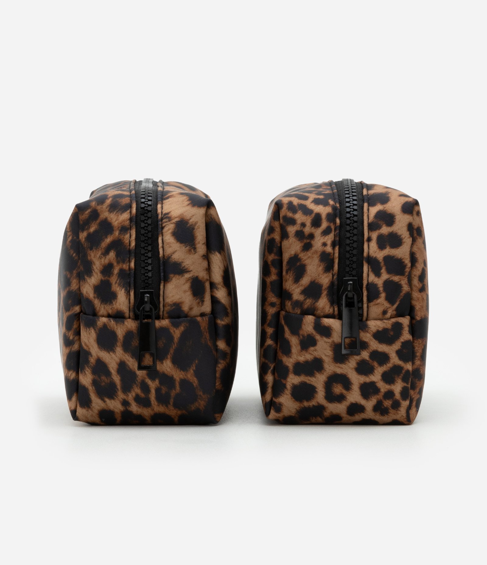 Kit 03 Nécessaires com Formas Diferentes com Estampa Animal Print Marrom 3