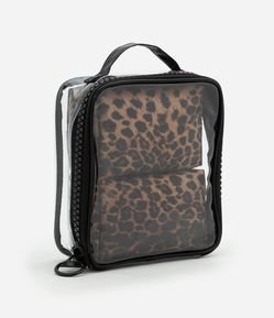Kit 03 Nécessaires com Formas Diferentes com Estampa Animal Print