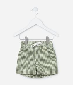 Bermuda Infantil com Estampa Xadrez - Tam 1 a 5 Anos