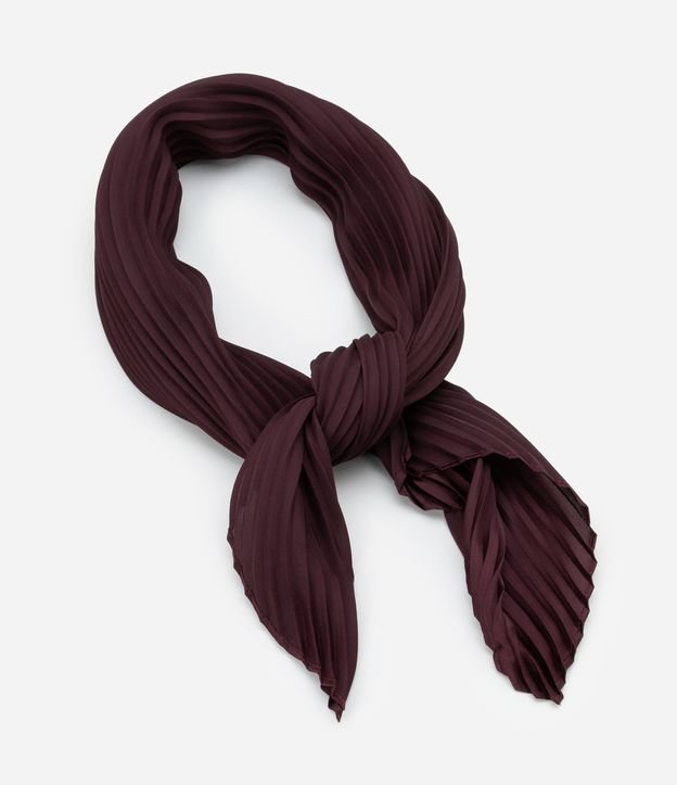 Lenço Acetinado com Textura Plissada