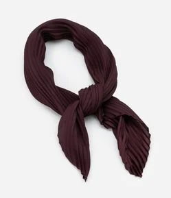 Lenço Acetinado com Textura Plissada