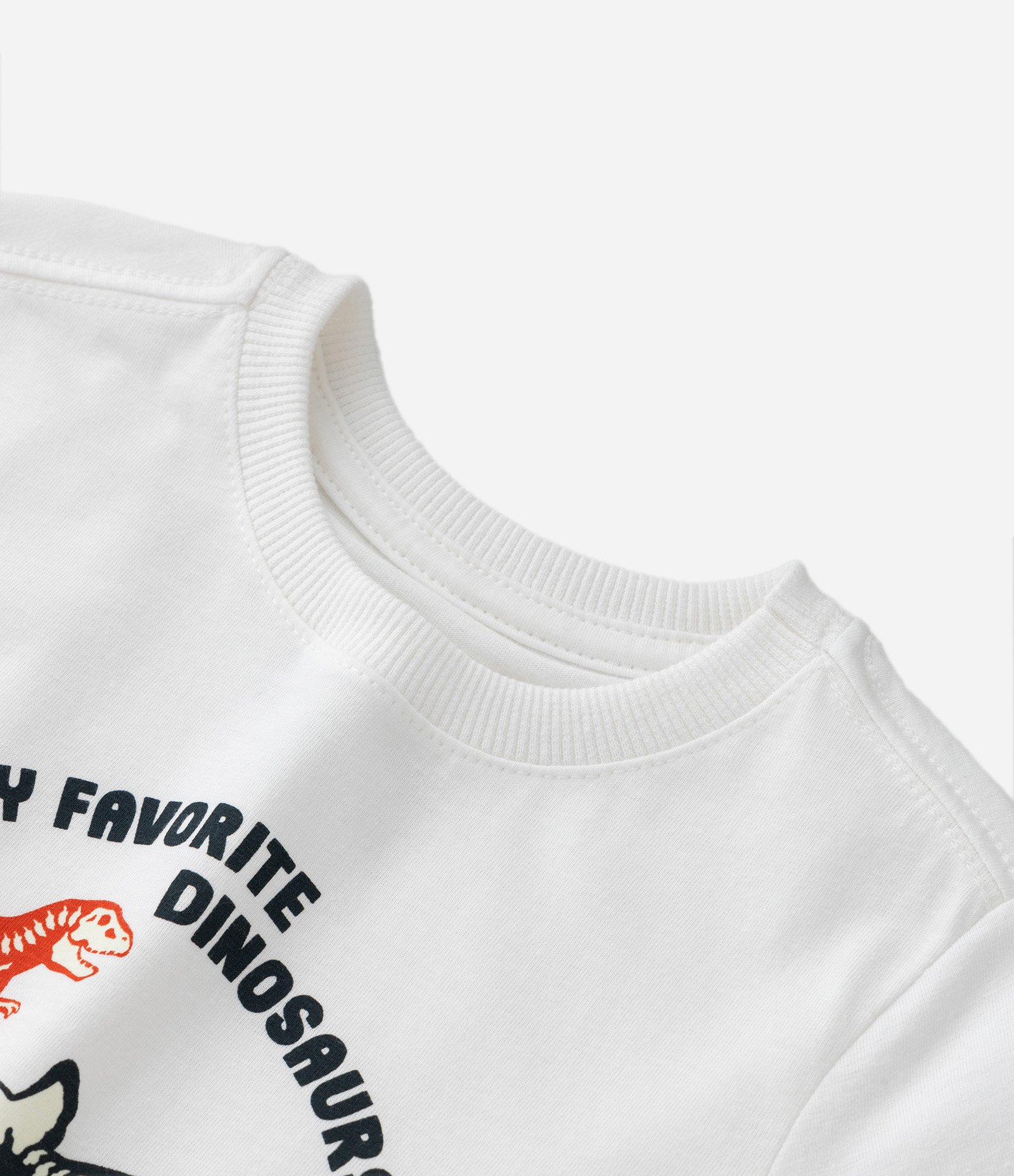 Camiseta Infantil com Estampa Dinos Esqueletos Brilha no Escuro - Tam 1 a 5 Anos Branco 4
