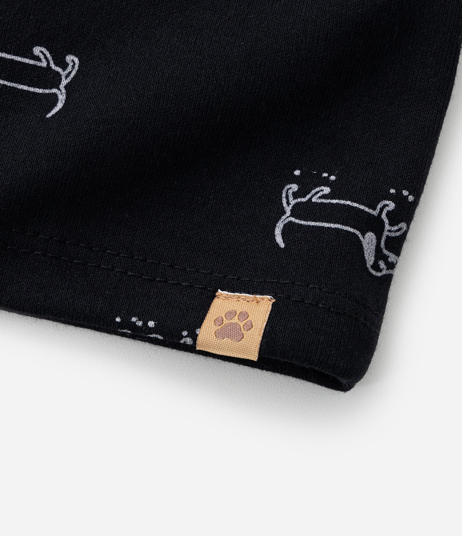 Camiseta Infantil com Estampa de Cachorrinho - Tam 1 a 6 Anos Preto 5