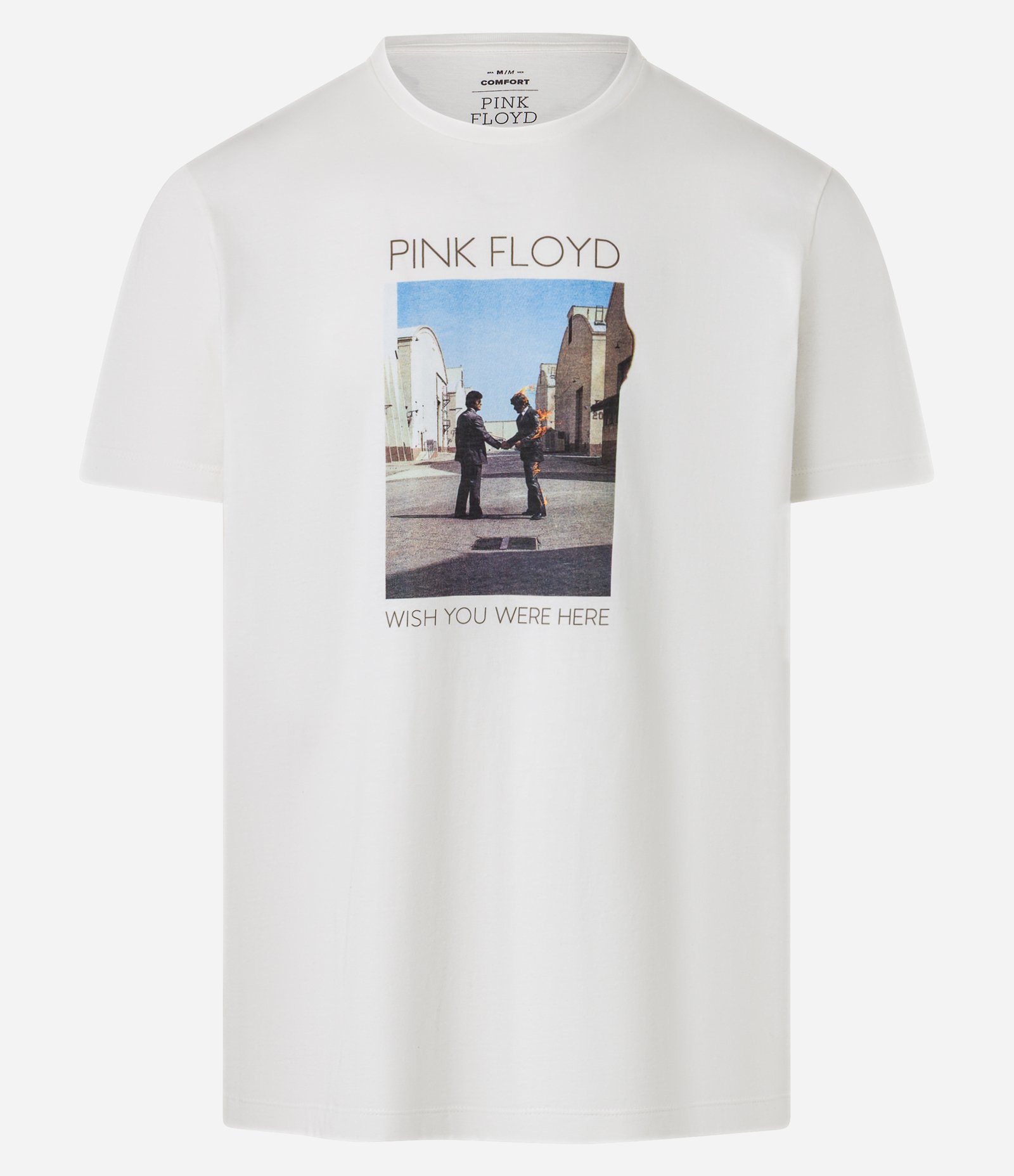 Camiseta Comfort em Algodão com Estampa Pink Floyd Off White 7