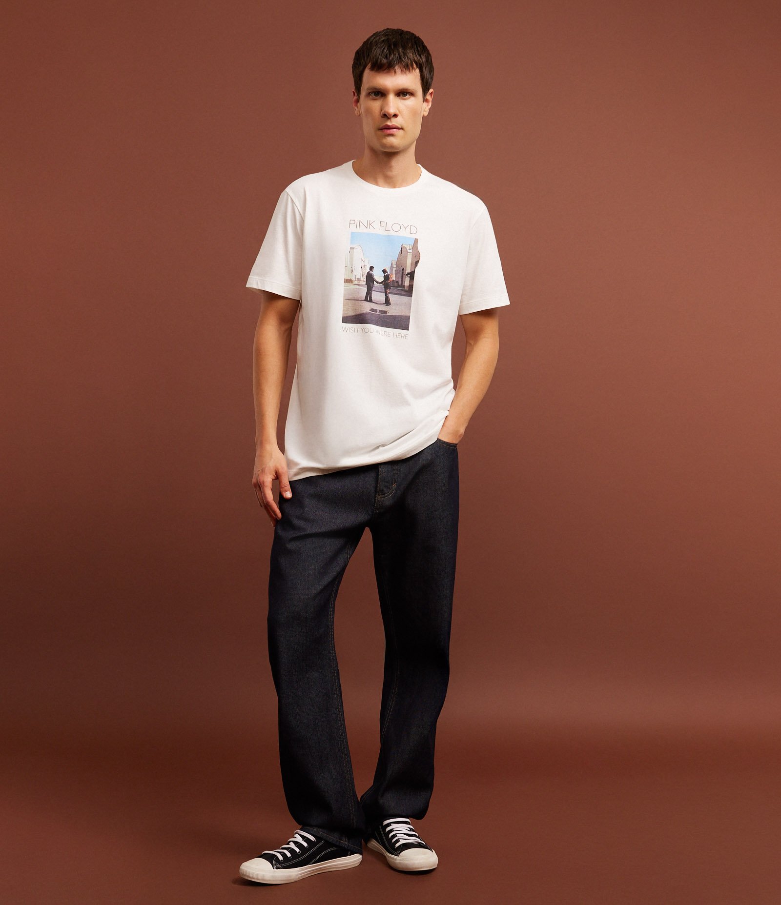 Camiseta Comfort em Algodão com Estampa Pink Floyd Off White 2