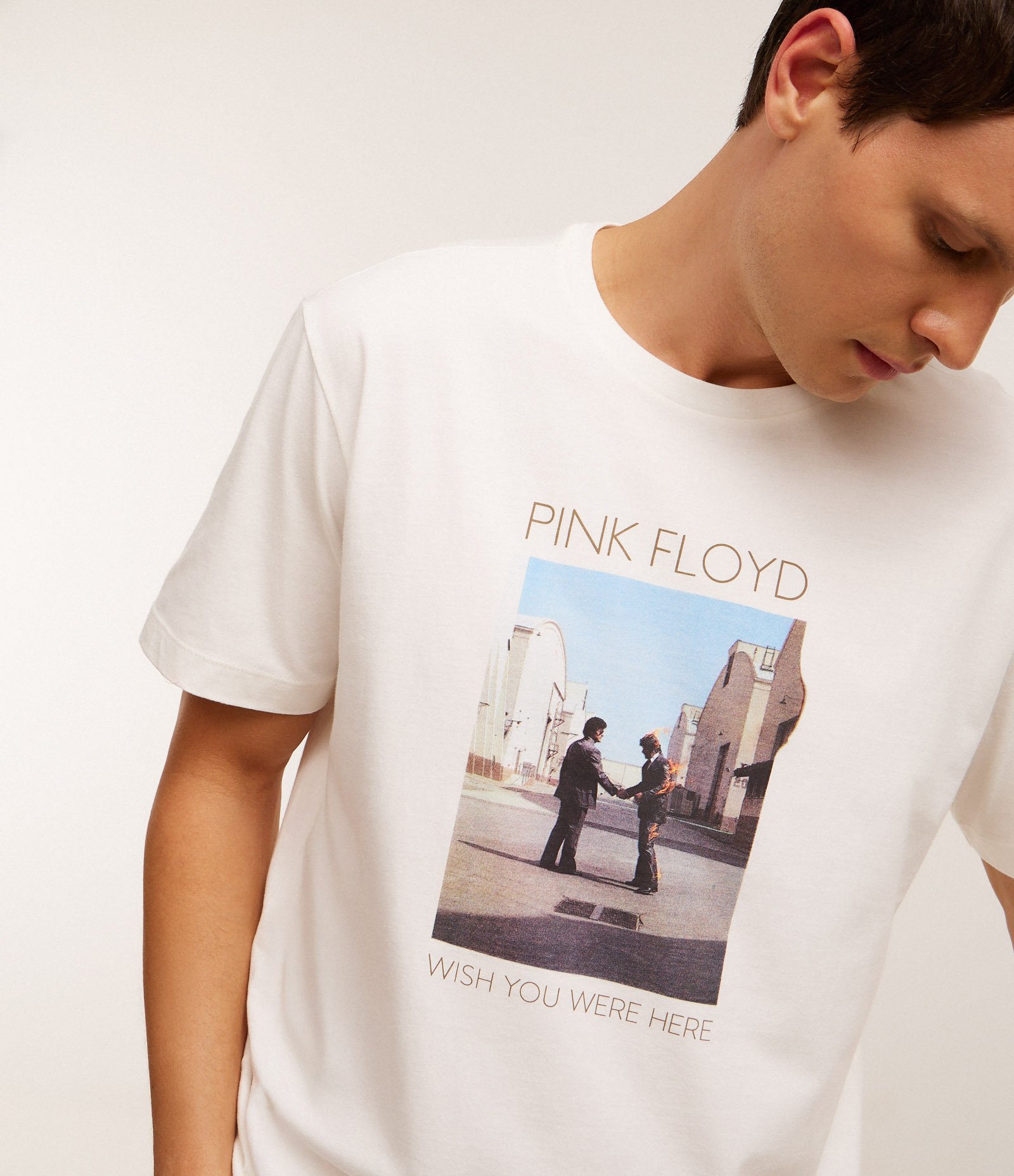 Camiseta Comfort em Algodão com Estampa Pink Floyd Off White 3