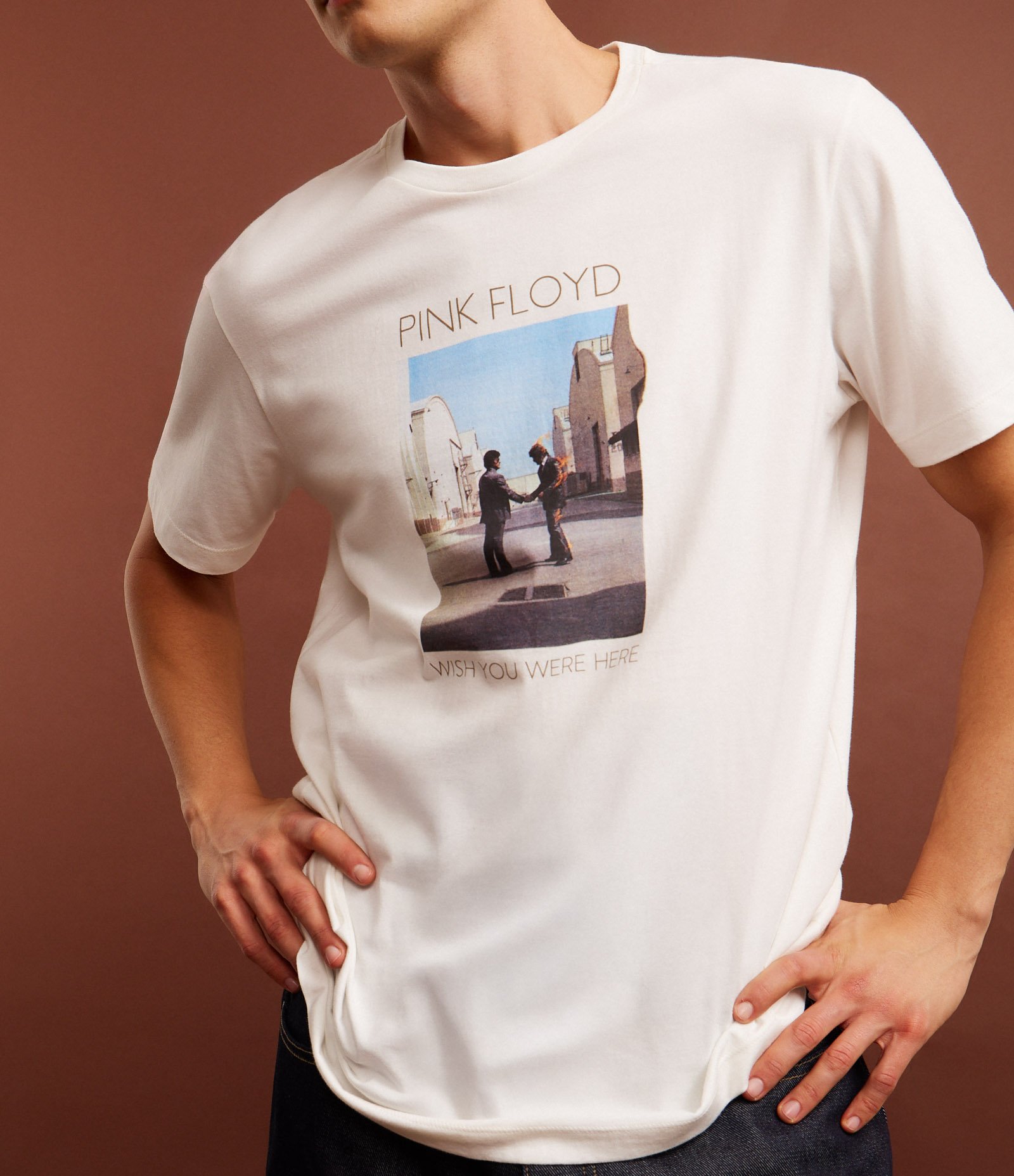 Camiseta Comfort em Algodão com Estampa Pink Floyd Off White 4