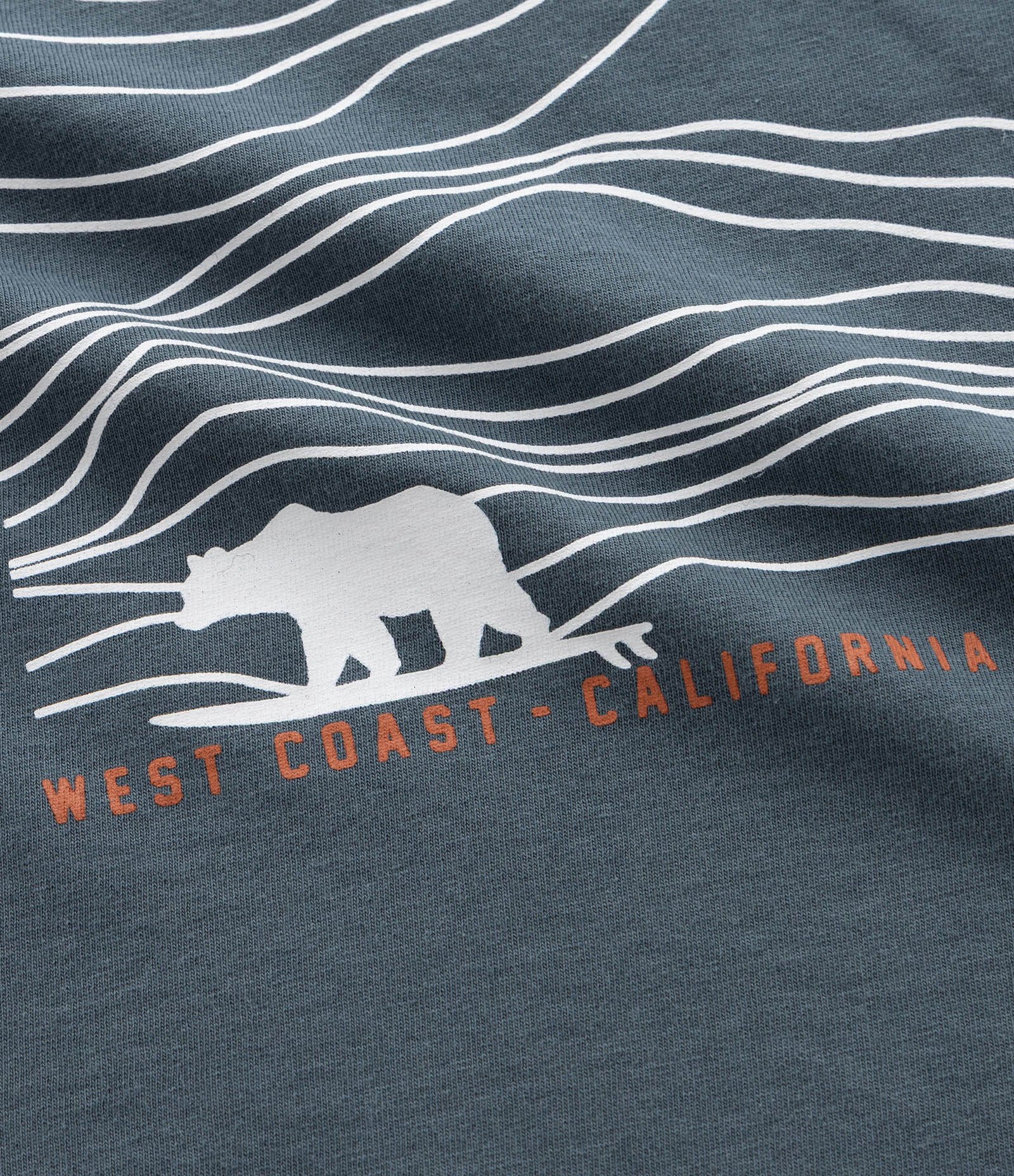 Camiseta Infantil com Estampa Ondas - Tam 5 a 14 Anos Azul 4