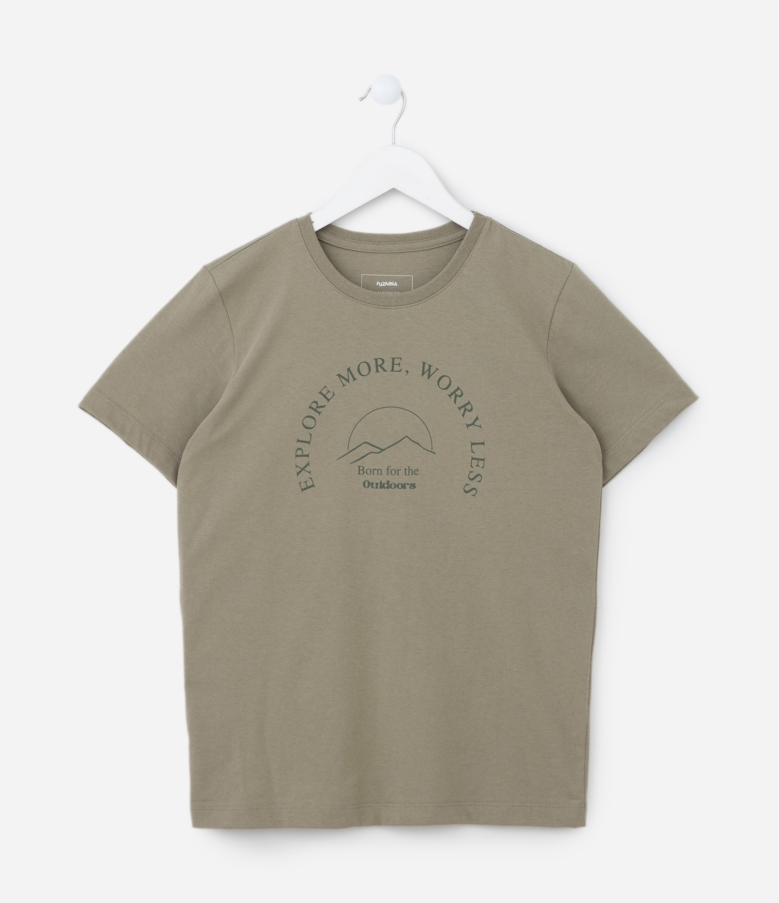 Camiseta Infantil com Estampa Paisagem - Tam 5 a 14 Anos Verde 1