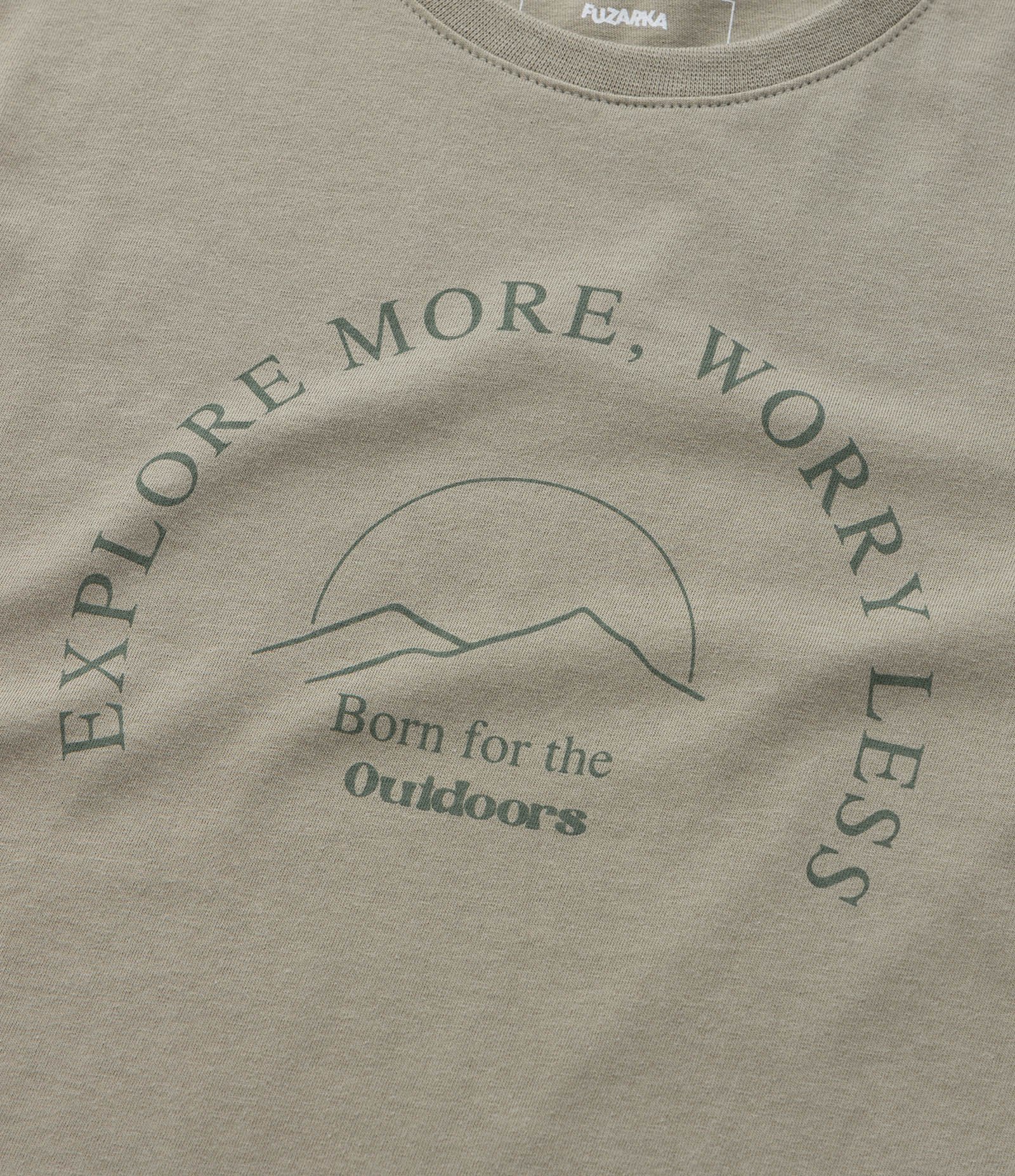 Camiseta Infantil com Estampa Paisagem - Tam 5 a 14 Anos Verde 4