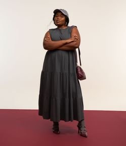Vestido Midi Muscle Tee em Algodão Curve & Plus Size