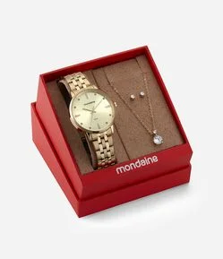 Kit Relógio Mondaine Feminino Analógico