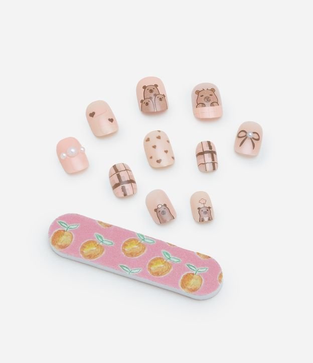 Kit de Unhas Postiças com Mini Lixa Capivara Alchemia