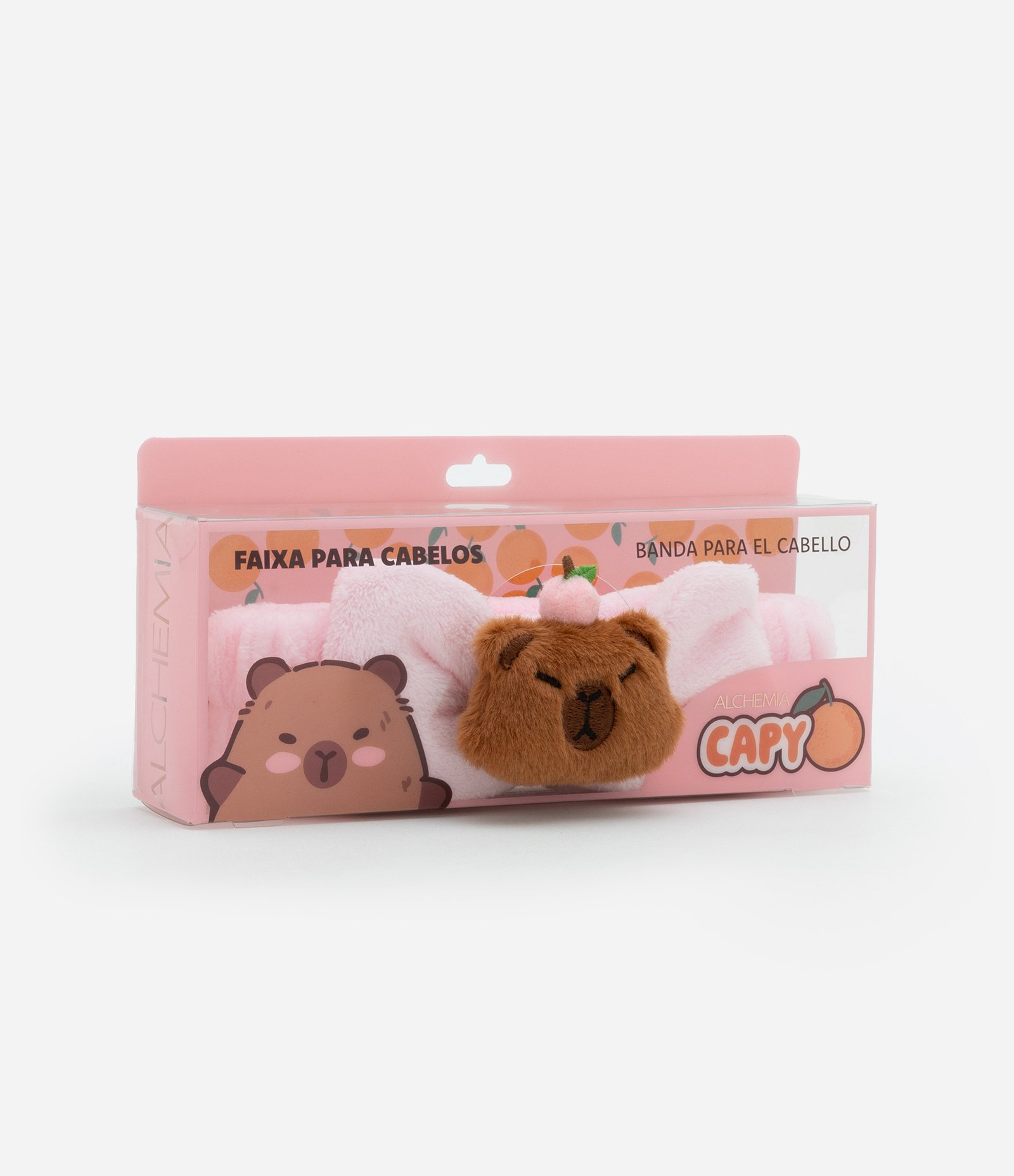 Faixa de Cabelo para Maquiagem e Skincare Capivara Alchemia Rosa 1