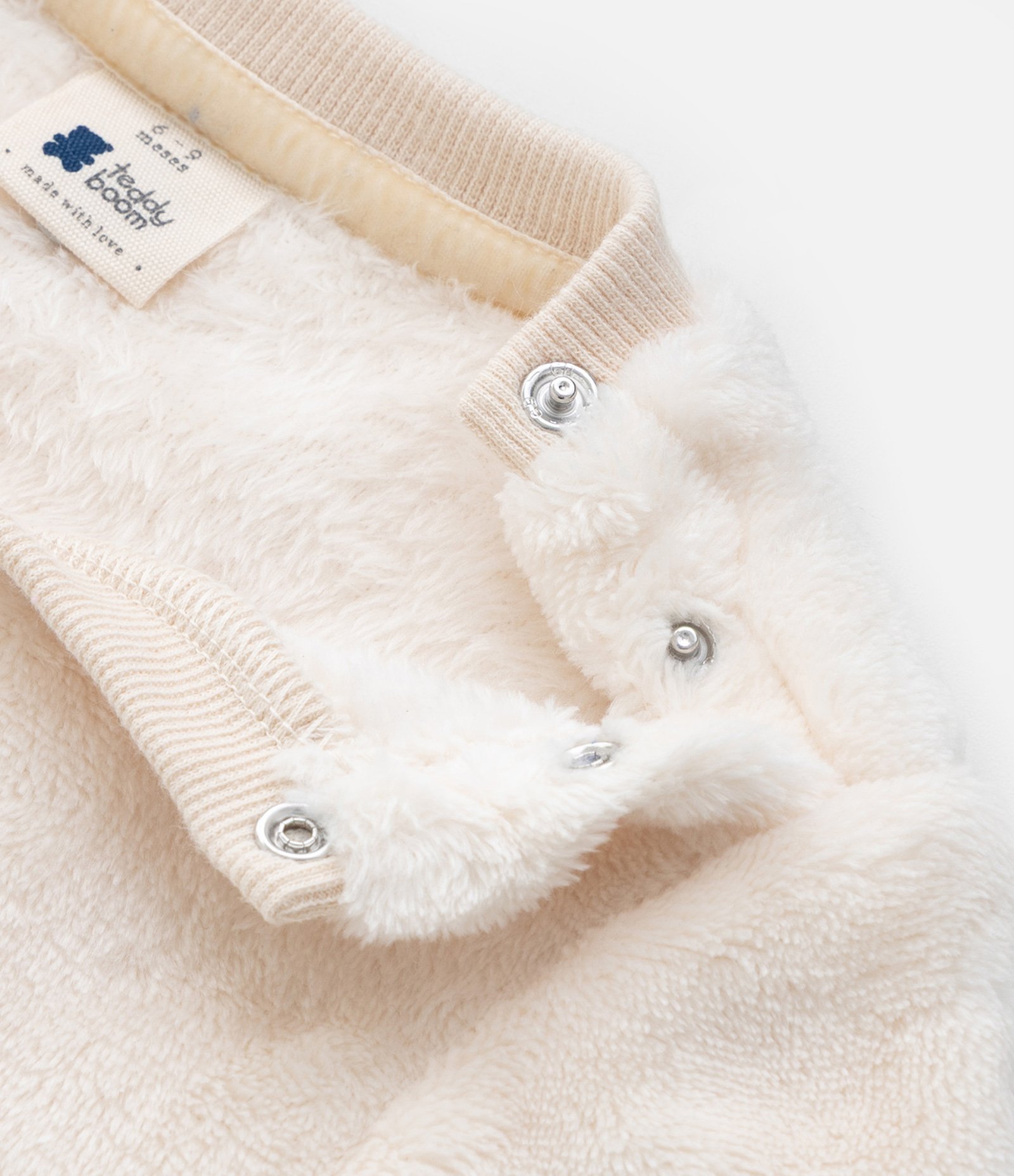 Casaco Infantil em Fleece com Bordado Leãozinho - Tam 0 a 18 meses Bege 6