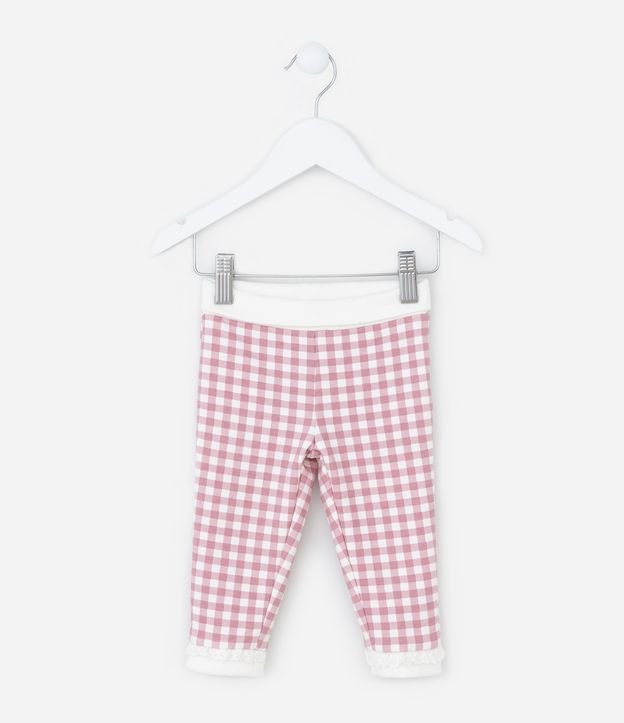 Calça Legging Infantil com Cós Dobrável - Tam 0 a 18 meses