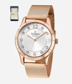 Kit Relógio Champion Feminino Analógico
