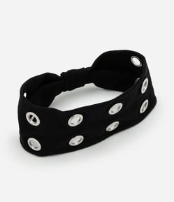 Faixa de Cabelo Larga com Ilhos