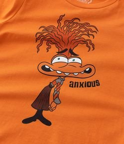 Camiseta Infantil com Estampa Ansiedade de Divertidamente - Tam 3 a 10 Anos
