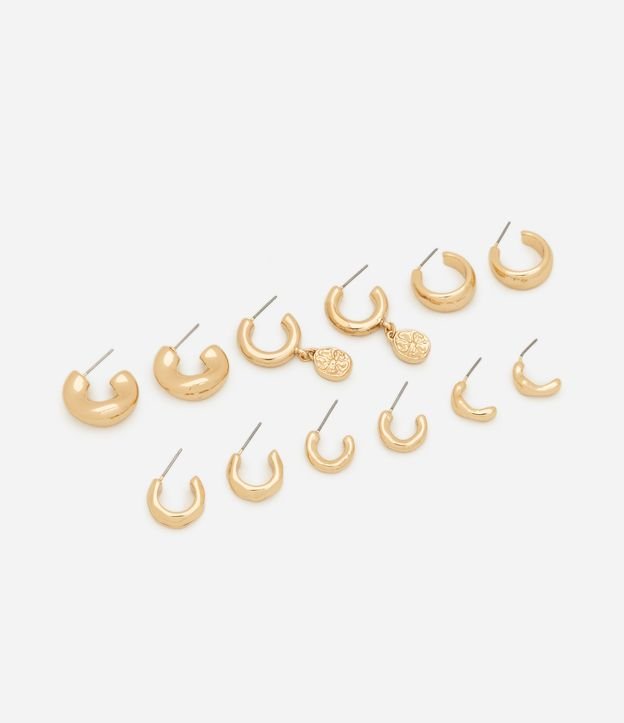 Kit 06 Brincos Argolas com Formatos Diversos