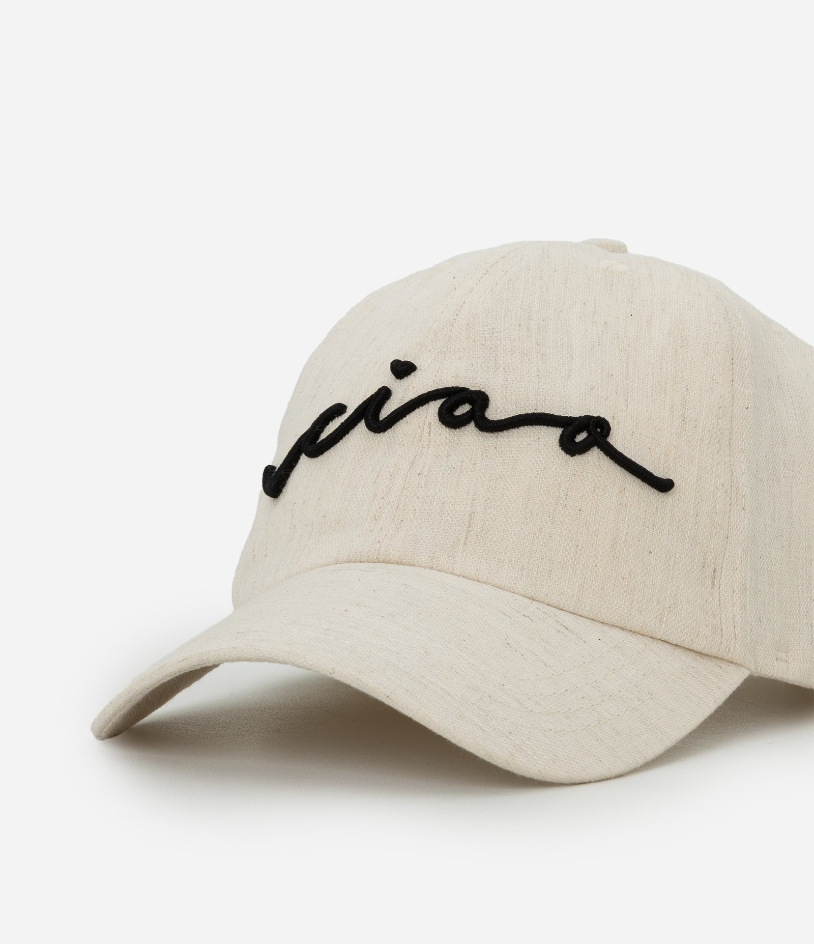Boné Aba Curva com Bordado Ciao Off White 5