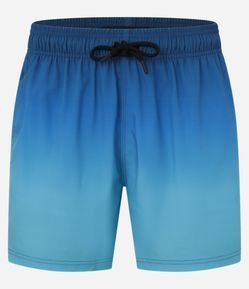 Bermuda com Cós Elástico e Estampa Degrade