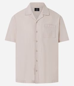Camisa Relaxed em Tricoline com Textura Bowling