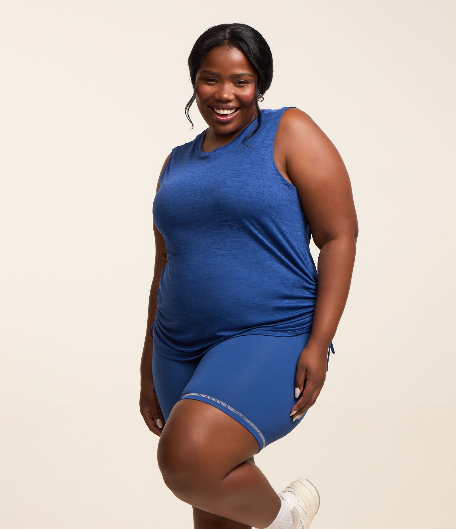 Regata Esportiva Mescla com Tecnologia Dry Curve e Plus Size Azul 1