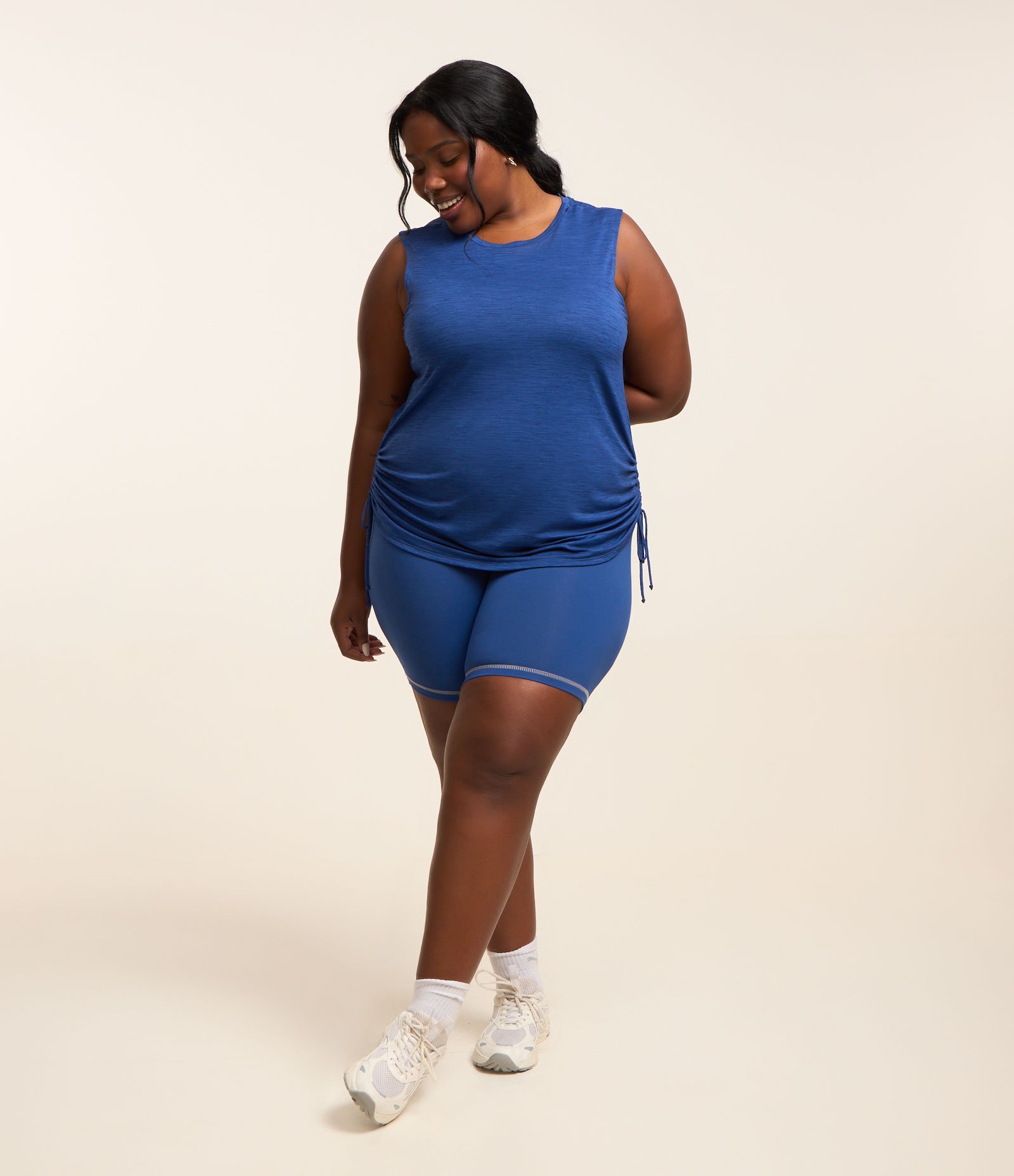 Regata Esportiva Mescla com Tecnologia Dry Curve e Plus Size Azul 2