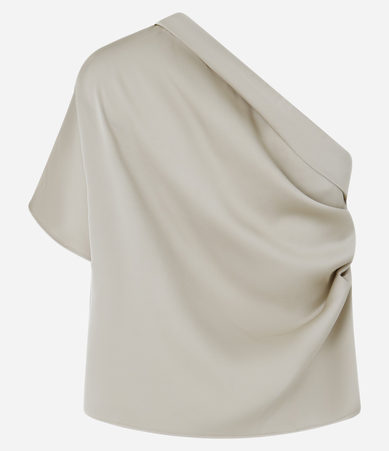 Blusa Ombro Só com Franzido Lalteral Cinza 2