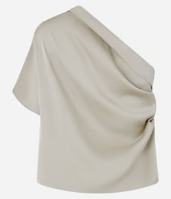 Blusa Ombro Só com Franzido Lalteral
