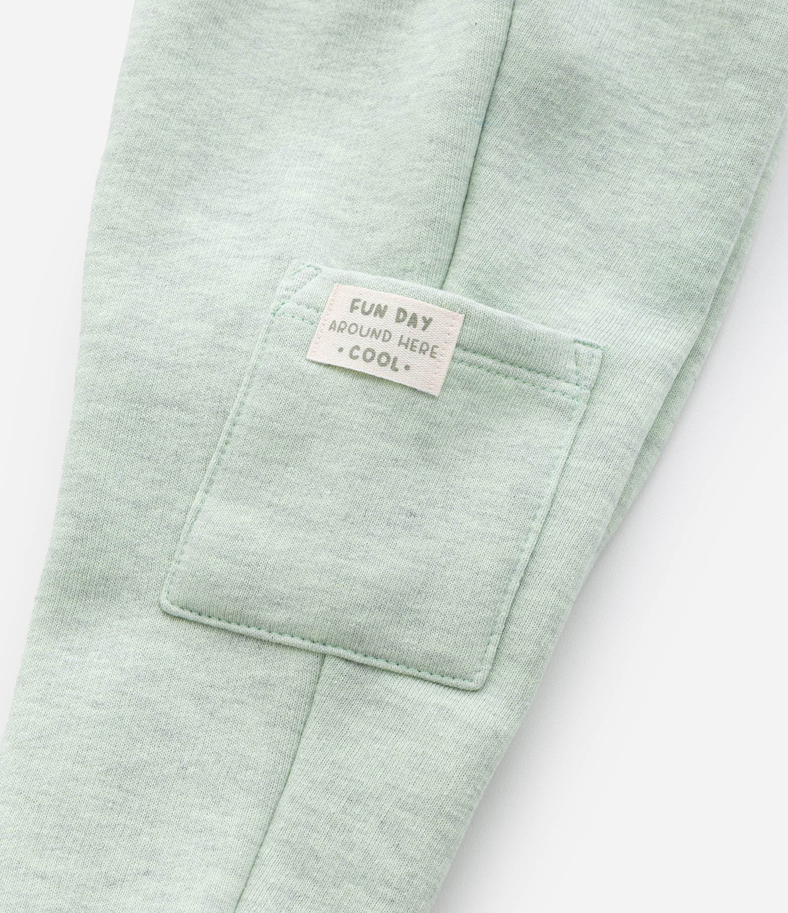 Calça Infantil Quentinha com Bolsos Laterais - Tam 0 a 18 meses Verde 6