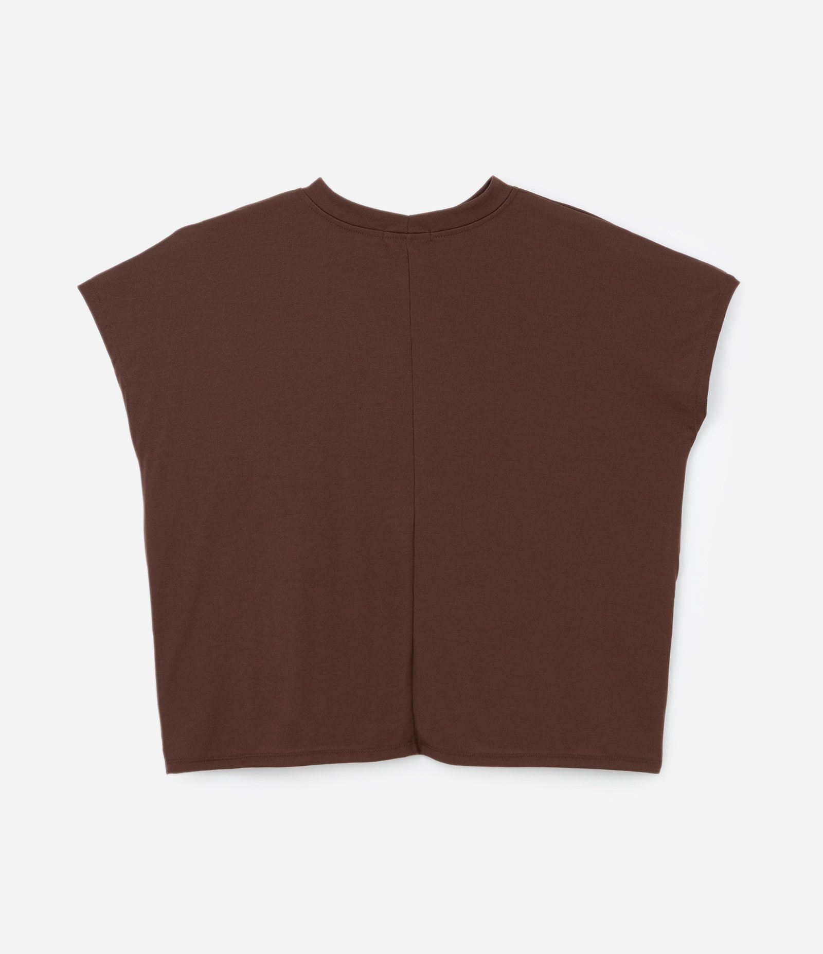 Blusa Básica em Ribana sem Cava Curve & Plus Size Marrom Café 5