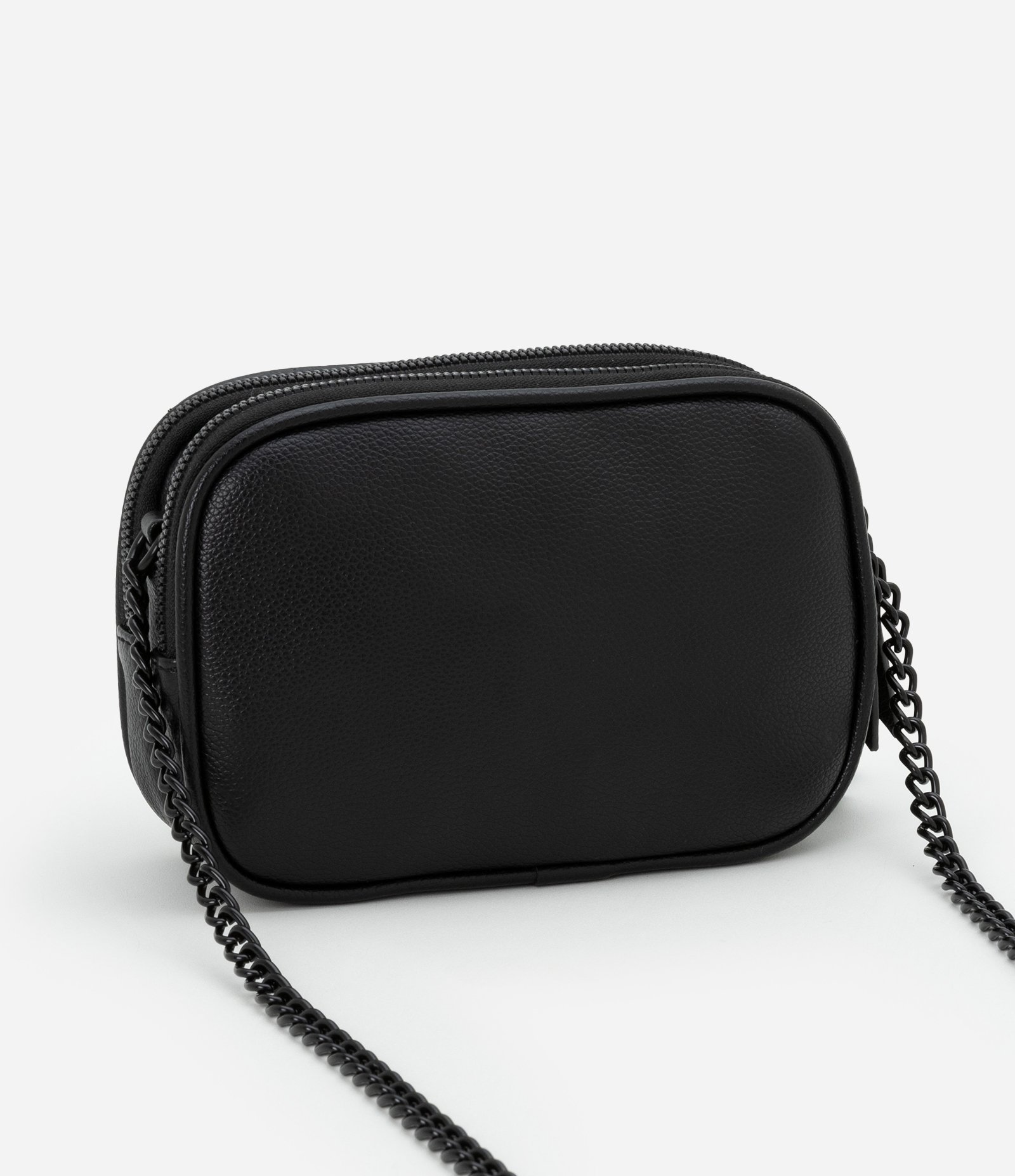 Bolsa Câmera Pequena em PU com Alça Transversal Preto 3