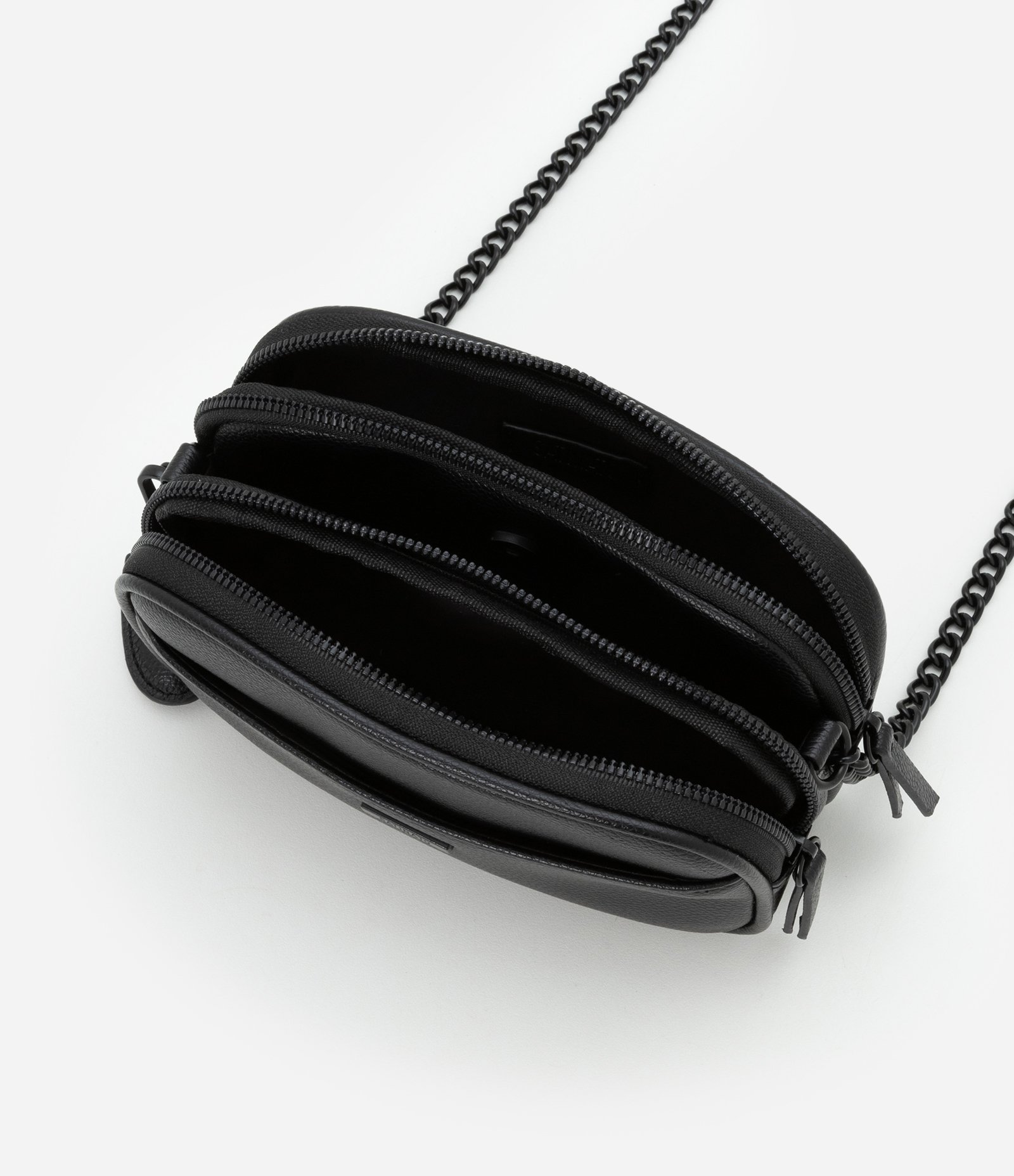 Bolsa Câmera Pequena em PU com Alça Transversal Preto 4