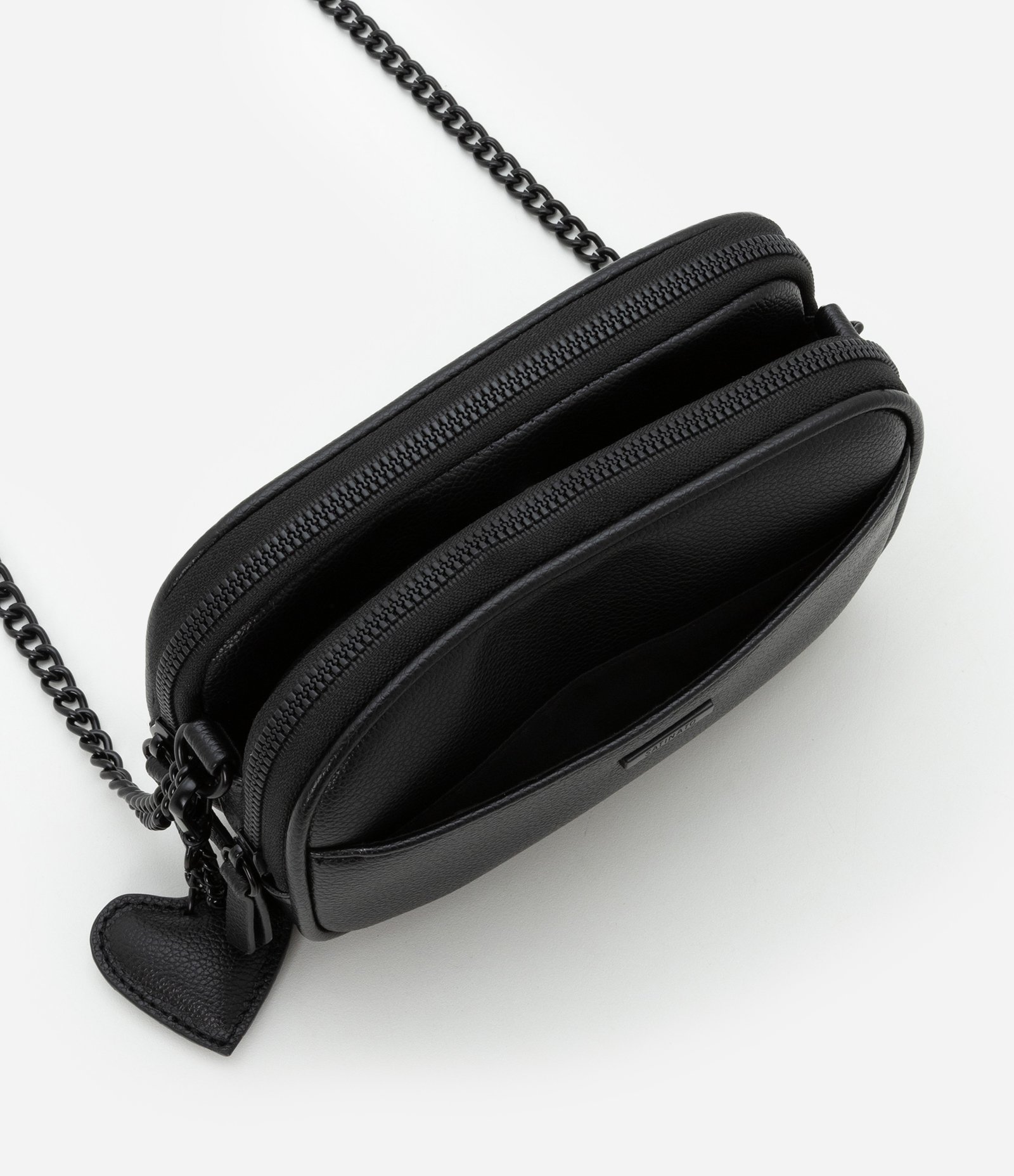 Bolsa Câmera Pequena em PU com Alça Transversal Preto 5