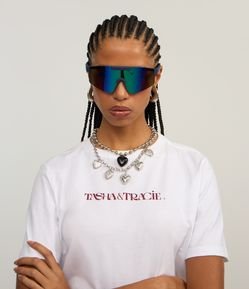 Camiseta Alongada em Algodão com Estampa Tasha e Tracie Diretoria