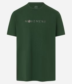 Camiseta Comfort com Estampa Lettering Movement