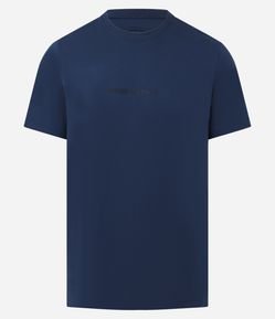 Camiseta Comfort em Algodão com Estampa Lettering em Alto Relevo