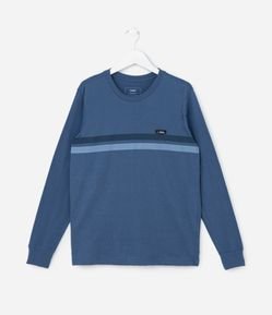 Camiseta Infantil com Estampa de Listras - Tam 5 a 14 Anos