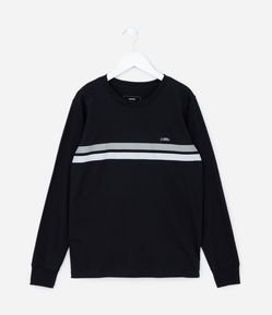 Camiseta Infantil com Estampa de Listras - Tam 5 a 14 Anos